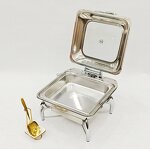 Silver Stainless Steel Chafing Dishes Manufacturer - New Design 6L Modern Hydraulic Buffet Catering Server Luxury