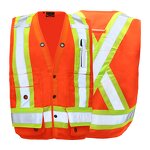 Men's Reflective Safety Vest Manufacturer - High Visibility for Security Construction Traffic Control Engineering Customizable Logo VE11