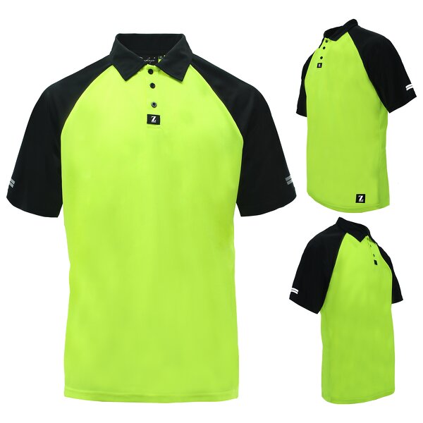Men's Hi Vis Polo T-Shirt Manufacturer - 100% Polyester High Visibility Customizable Workwear Reflective Fluorescent for Summer RP-01S