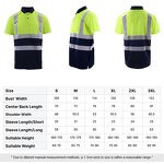 Hi Vis Polo Shirt Manufacturer - Work Wear with LED Flash Short Sleeve Safety Camisas Orange Green Reflective FG-01S