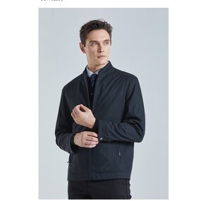 Men's Jacket Manufacturer - Spring Autumn New Business Short Style Standing Collar Male MJ-01