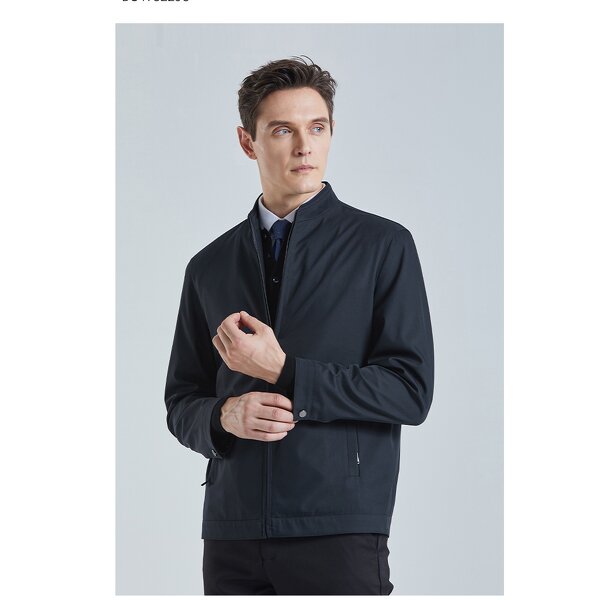 Men's Jacket Manufacturer - Spring Autumn New Business Short Style Standing Collar Male MJ-01