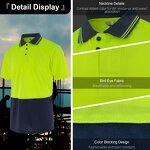 Hi Vis Polo Shirt Manufacturer - with LED Flash Short Sleeve Safety Camisas Orange Green Reflective Customizable Logo FG-18S