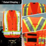 Men's Reflective Safety Vest Manufacturer - High Visibility for Security Construction Traffic Control Engineering Customizable Logo VE11