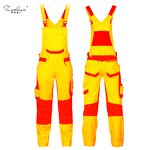 Men's Hi Vis Cargo Bib Pants Manufacturer - Custom Multi Pockets Reflective Tape Working Uniform