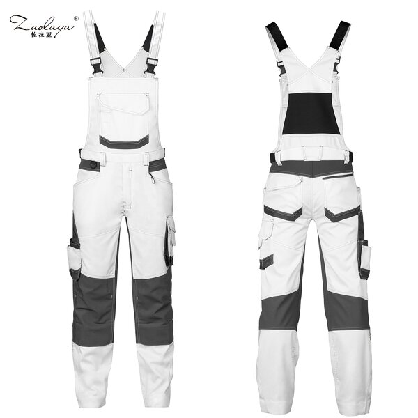 Men's Hi Vis Cargo Bib Pants Manufacturer - Custom Multi Pockets Reflective Tape Working Uniform