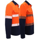 Hi Vis Workwear Shirt Manufacturer - Customized Logo 100% Polyester Ripstop Soft Safety Reflective for Engineering ZW470