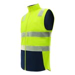 Reversible Hi-Vis Reflective Vest Manufacturer - Double Sided Day/Night Taped Workwear Safety MJ-01