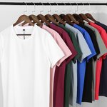 Cotton T-Shirt Manufacturer - Wholesale 200gsm Custom Printed Plain Knitted Fabric with Casual Short Sleeves