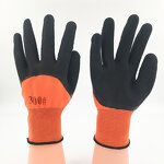 Safety Work Glove Manufacturer - Cotton Yarn Latex Wrinkled Coated Dipped for Gardening Household Construction