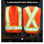 Men's Reflective Safety Vest Manufacturer - High Visibility for Security Construction Traffic Control Engineering Customizable Logo VE11