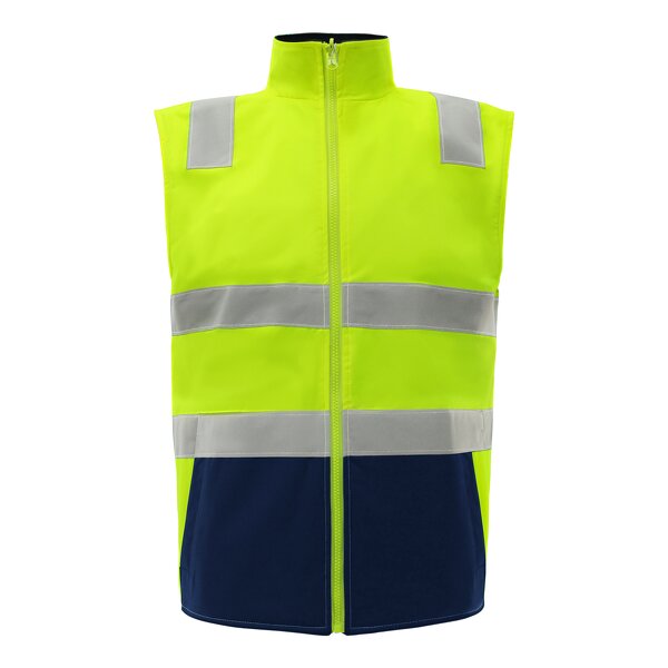 Reversible Hi-Vis Reflective Vest Manufacturer - Double Sided Day/Night Taped Workwear Safety MJ-01