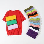 Casual T-Shirt Manufacturer - Wholesale 95% Cotton 5% Spandex 185gsm Short Sleeve Custom Plain for Man and Woman