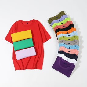 Casual T-Shirt Manufacturer - Wholesale 95% Cotton 5% Spandex 185gsm Short Sleeve Custom Plain for Man and Woman