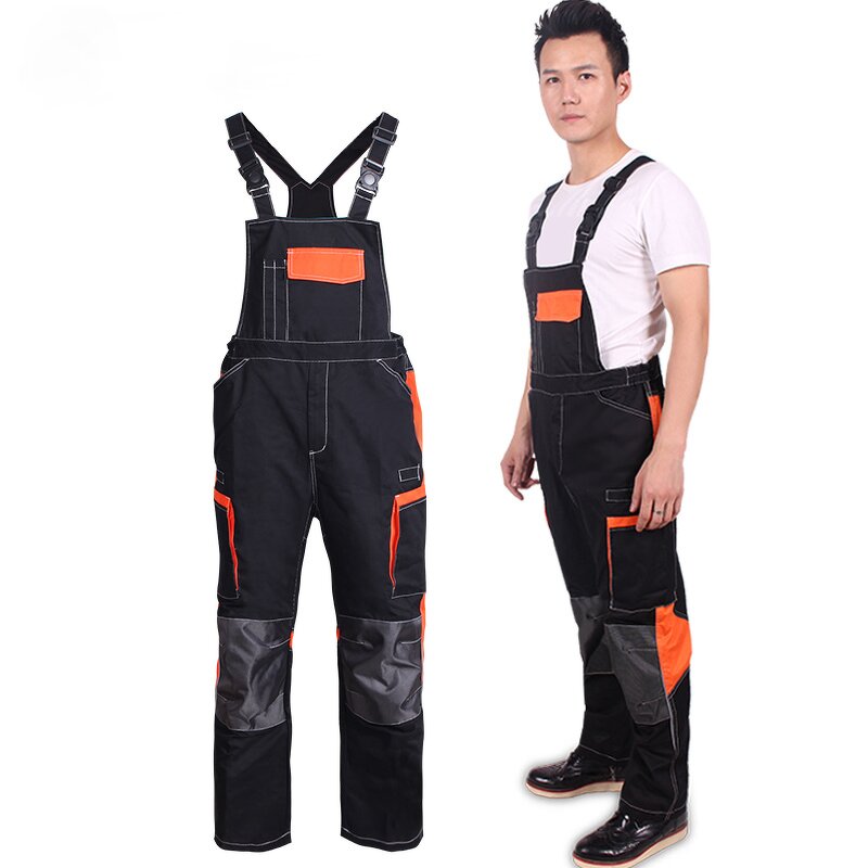 Workwear Bib Pants Manufacturer - Professional Work Uniform Custom Reflective Safety Overalls Cargo Pants for Men