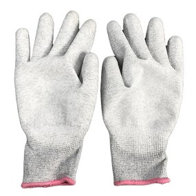 ESD Gloves Manufacturer - Industrial Labor Work Dust-Free Carbon Fiber Coated PU Palm Fit Anti-Static for Electronic Factory