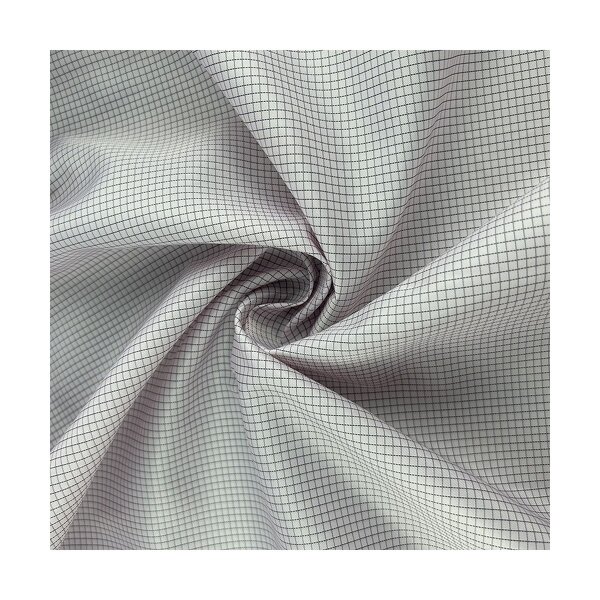 Antistatic ESD Fabric Manufacturer - GI Lint Free Washable Conductive 5mm Grid Polyester Carbon for Workwear