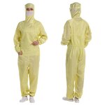 ESD Coverall Clothes Manufacturer - Cleanroom Working Lint Free Washable Pink White Blue Yellow Polyester Antistatic