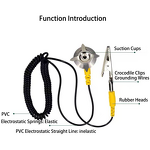 Antistatic Grounding Cord Manufacturer - GI Wholesales Star Claw Wire Table Mat Grounding Buckle Safe Dual Banana Jack