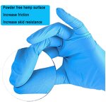 Disposable Nitrile Gloves Manufacturer - GI Wholesales Price Custom logo 12inch 100pcs Examination Work Powder Free Blue White