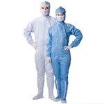 Antistatic ESD Apron Manufacturer - GI Wholesales Stripe Dustproof Adjustable Side Access Cleanroom Coverall