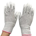 ESD Gloves Manufacturer - Industrial Labor Work Dust-Free Carbon Fiber Coated PU Palm Fit Anti-Static for Electronic Factory