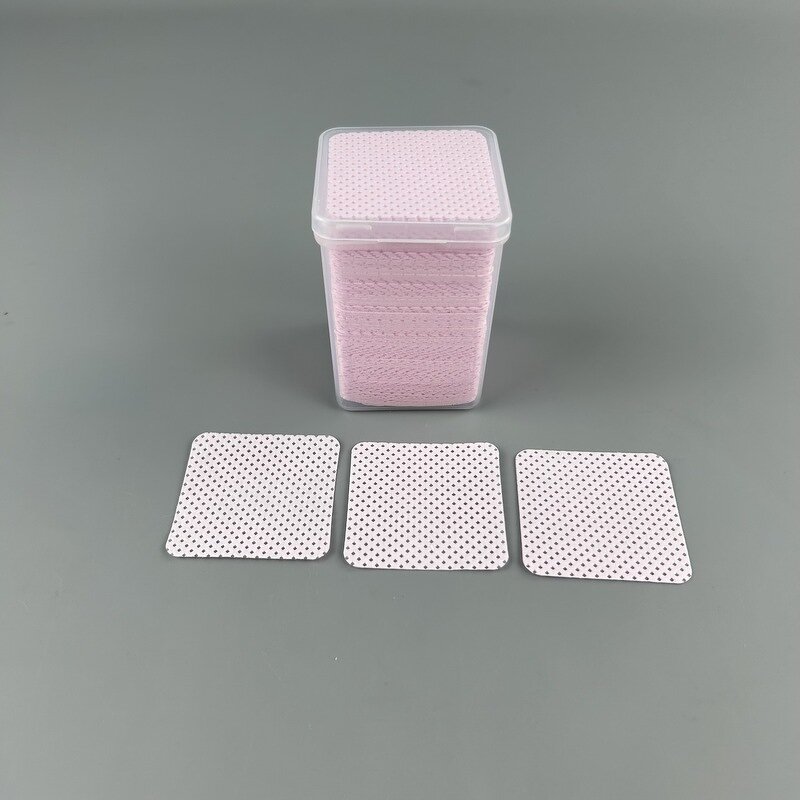 Nail Polish Remover Wipes Manufacturer - Custom LOGO Private Label Absorbent Soft Fabric Lint Free 100% PP Nonwoven Pink UV