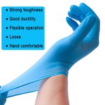 Disposable Nitrile Gloves Manufacturer - GI Wholesales Price Custom logo 9inch 100pcs Examination Work Powder Free White Blue
