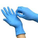 Disposable Nitrile Gloves Manufacturer - GI Wholesales Price Custom logo 9inch 100pcs Examination Work Powder Free White Blue