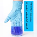 Disposable Nitrile Gloves Manufacturer - GI Wholesales Price Custom logo 12inch 100pcs Examination Work Powder Free Blue White