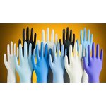 Disposable Nitrile Gloves Manufacturer - GI Wholesales Price Custom logo 9inch 100pcs Examination Work Powder Free White Blue