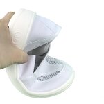 Cleanroom ESD Canvas Shoes Manufacturer - GI Cheap Price Washable Unisex Labor Working PU Sole White Dark Blue