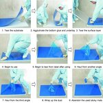 Cleanroom Sticky Mat Manufacturer - Shoe Dust Removal High Tackiness 30 Layers Peelable Polyethylene 18x36inch Blue