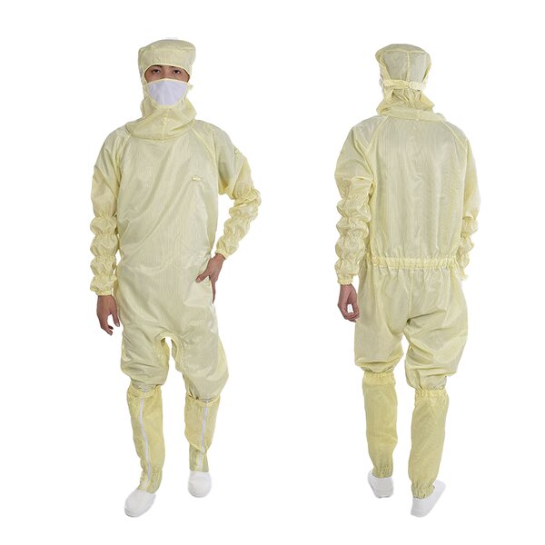 ESD Coveralls Manufacturer - GI Wholesales 5mm Stripe Reusable Anti-Static Dust-Free Antistatic for Cleanroom