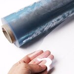 PVC Door Curtain Film Roll Manufacturer - 0.3mm 1.37mx30m Transparent Grid Antistatic ESD Mesh for Cleanroom Industry