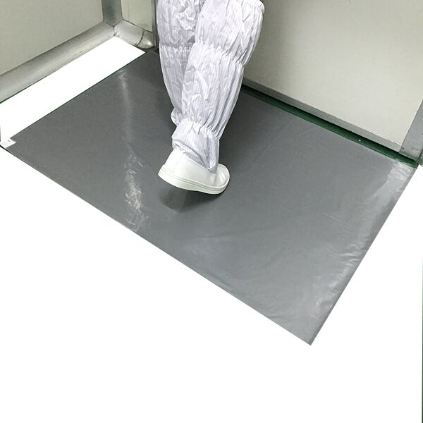 Cleanroom Sticky Door Mat Manufacturer - GI Dust Removal 30 Layers 24x36inch Gray for Cleaning Shoes