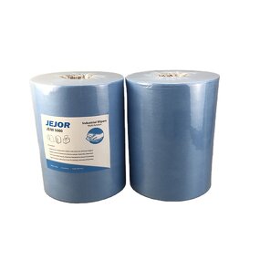 Cleanroom Wipes Paper Roll Manufacturer - Multi-purpose Industrial Cleaning Lint Free Blue Woodpulp Polyester Nonwoven
