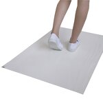 Cleanroom Tacky Adhesive Mat Manufacturer - White Disposable 30 Sheets Cleaning Floor Peel up