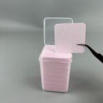 Nail Polish Remover Wipes Manufacturer - Custom LOGO Private Label Absorbent Soft Fabric Lint Free 100% PP Nonwoven Pink UV