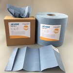 Cleanroom Paper Wipes Roll Manufacturer - Multi-purpose Industrial Cleaning Heavy Duty 100gsm Lint Free Blue Jumbo