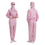 Antistatic ESD Apron Manufacturer - GI Wholesales Stripe Dustproof Adjustable Side Access Cleanroom Coverall