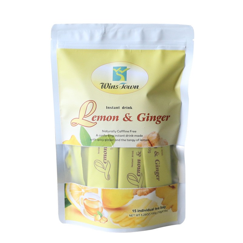 Honey Ginger Tea Factory - Lemon Ginger Flavor Instant Slimming Drink Powder Warm Belly Juice