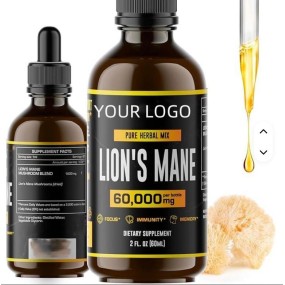 Lion's Mane Drops Manufacturer - Factory OEM Organic Lion's Mane Mushroom Extract Liquid Drops
