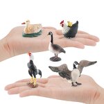 Farm Poultry Animal Model Manufacturer - Lelewu Simulation Female Fighting Hen Back Chick Canada Goose Chicken Duck Goose Decoration