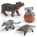 Wild Animal Model Manufacturer - Lelewu Simulation Hippos Koala Anteater Flying Mouse Baby Decoration