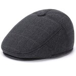 Men's Wool Cap Manufacturer - Nunu Human Front Dad Ear Warmers Winter Old Man Hat