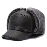 Men's Leather Hat Manufacturer - Nunu Human Winter Season Ear Warm Old Father Lei Feng Baseball Cap