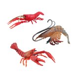 Freshwater Crayfish Model Manufacturer - Lelewu Simulation Marine Animal Red Crayfish Crystal Long Arm Shrimp Solid Decoration