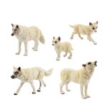 White Wolf Cub Model Manufacturer - Lelewu Simulation North American Static Roaring Walking Sand Table Decoration