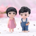 Slip Dress Couple Figurine Manufacturer - Micro Landscape DIY Ornament Home Garden Dollhouse Decor Lovers Christmas Gift Pendant
